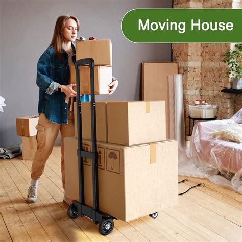 Buy SPACEKEEPER Foldable Hand Truck Dolly, 265 LB Folding Luggage Cart ...