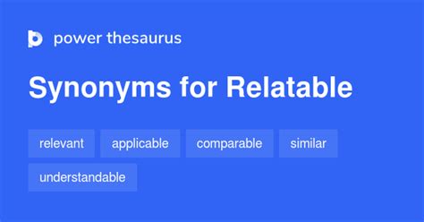 RELATABLE Synonyms: 219 Similar Words & Phrases