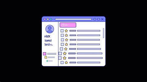 Animated Email Client Interface with Inbox and Compose Button | Premium ...