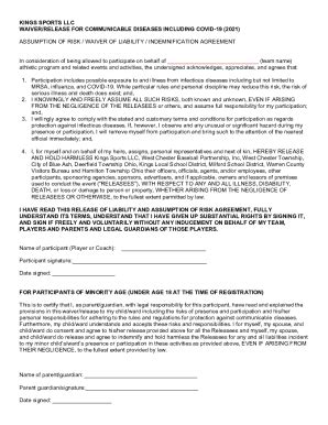 Fillable Online Copy of RETURN TO PLAY WAIVER form - CSSA eff. June 7 ...
