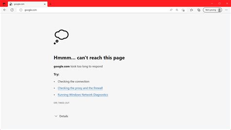 Image result for Err Connection Timed Out Edge