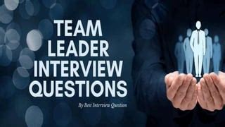 Image result for Team Leader Interview Questions Library