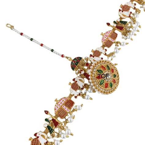 TOF Hair Jewellery Traditional Rajasthani Gold Plated Dulhan Doli barat ...