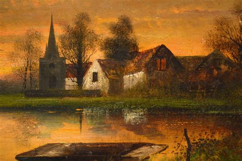 Pair of Antique Landscape Oil Paintings by J. C Jonas at 1stDibs