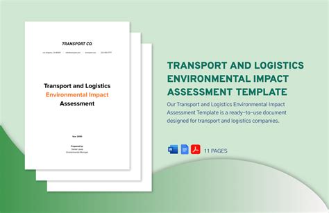 Transport and Logistics Environmental Impact Assessment Template in Word, PDF, Google Docs ...