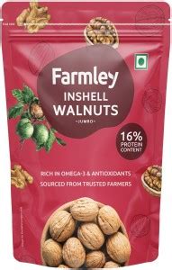 Farmley Premium Jumbo Inshell Walnuts (Akhrot) 500g Walnuts Price in ...