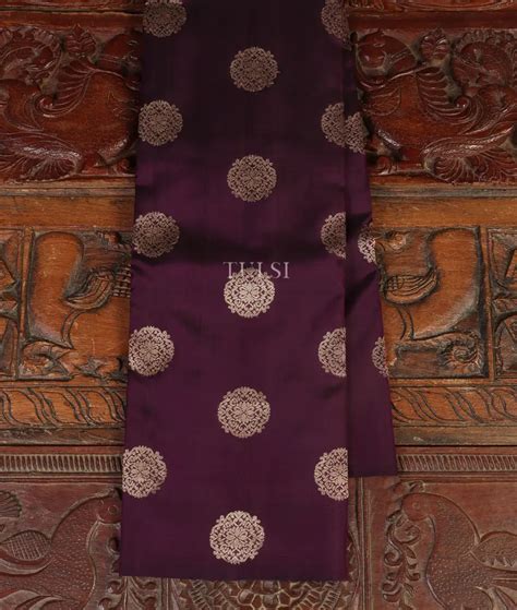 Buy Purple Kanjivaram Silk Saree T491300