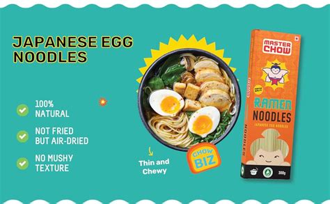 MasterChow Japanese Ramen Noodles - Pack of 2| Egg Noodles | No ...