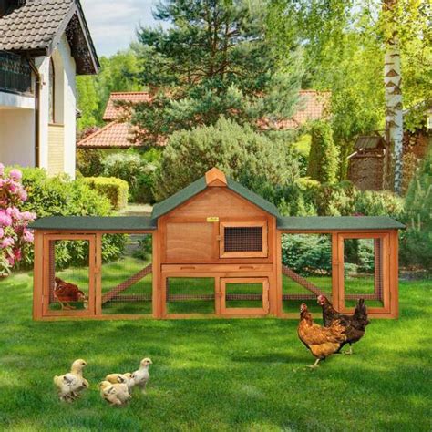 Buy 2-Story Rabbit House Pet Hutch with Ramps for Backyard Orange ...