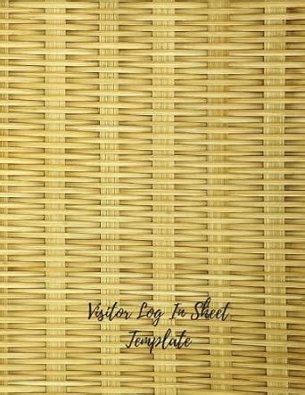 Buy Visitor Log In Sheet Template: Visitor Log Book & Register ...