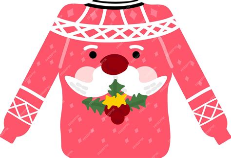 Premium Vector | Christmas sweater Garlands flags labels bubbles ...