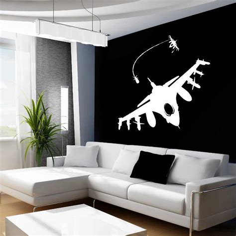 GADGETS WRAP Fighter Jet Missile Art Wall Decal Bomber Dog Fight Air ...