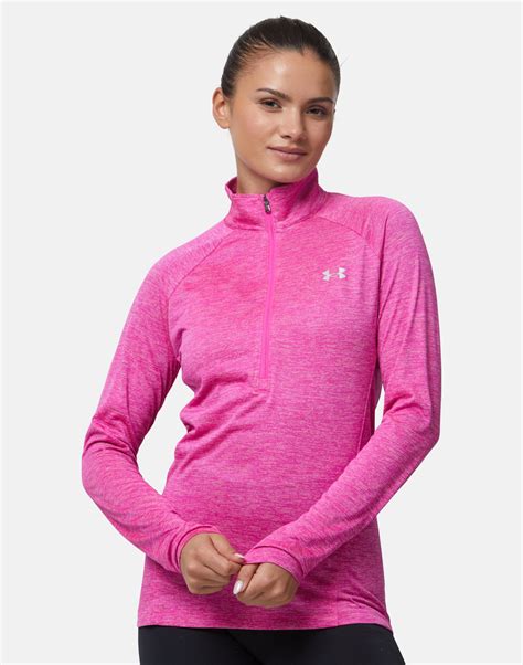 Under Armour Womens Tech Half Zip Top - Pink | Life Style Sports UK