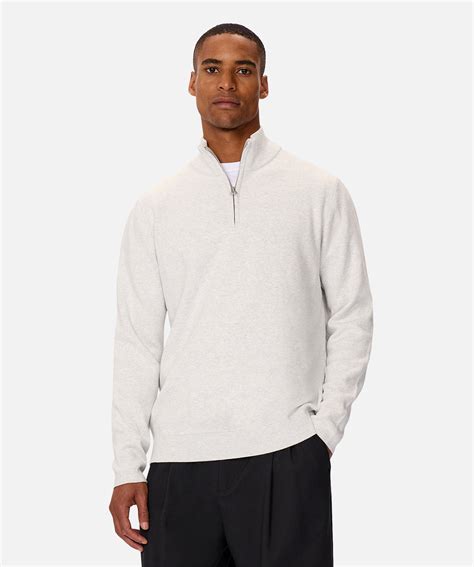 The Lakewood Zip Neck Knit - Snow Marle – Industrie US