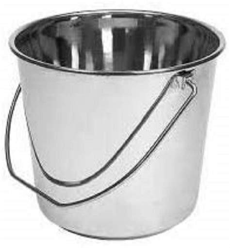 JGS Stainless Steel Non Joint Leak Proof Bucket Multipurpose Balti for ...