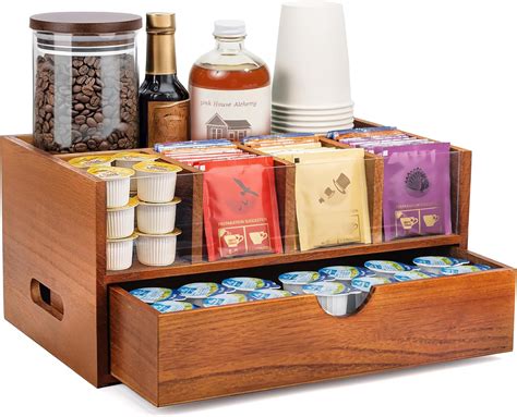 Amazon.com: OWATRKDEY Coffee Bar Station Organizer for Countertop ...