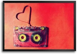 Old Cassette Love Tape Laminated Framed Paper Print - Art & Paintings ...