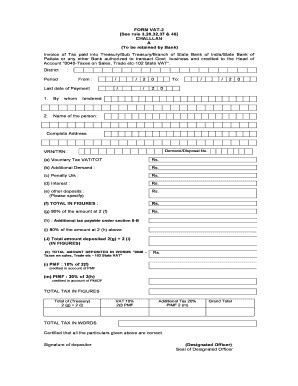 Fillable Online webtel FORM VAT-2 See rule 3,28,32,37 & 46 CHALLLAN A ...