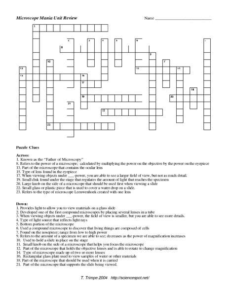 Image result for Microscope Mania Answer Key Decoder Wheel