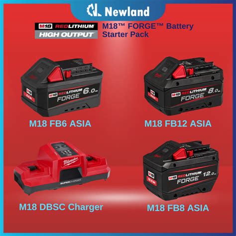 Milwaukee M18 Forge Battery - M18 FB6, M18 FB8, M18 FB12 (2 Year Warranty) | Shopee Malaysia