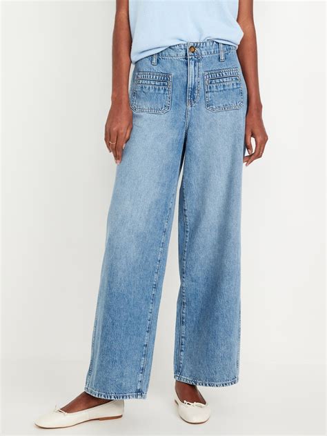 High-Waisted Baggy Wide-Leg Trouser Jeans | Old Navy