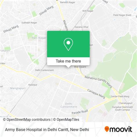 How to Get to Army Base Hospital in Delhi Cantt by Bus, Metro or Train?