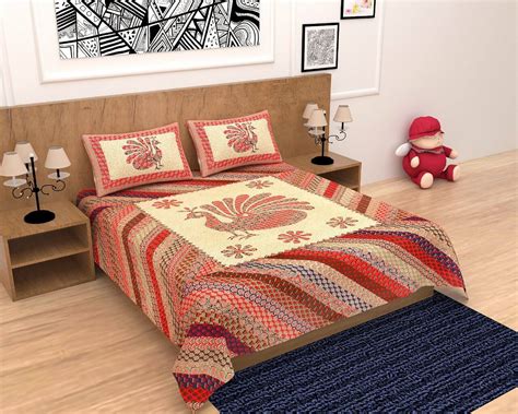 Barmeri Print Multicolor Pure Cotton Bedsheets At Wholesale Price