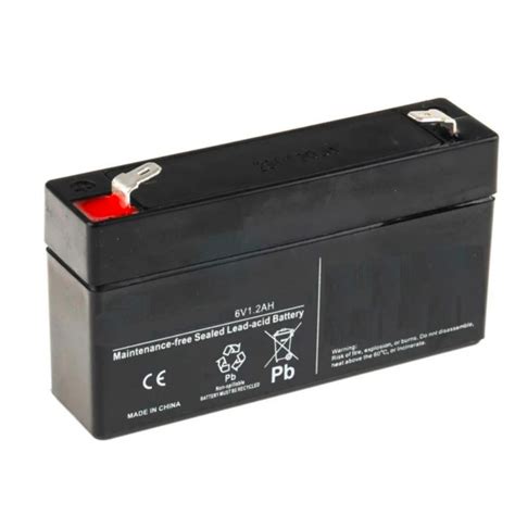 6V 1.2Ah Rechargeable Sealed Lead Acid Battery buy online at Best Price ...