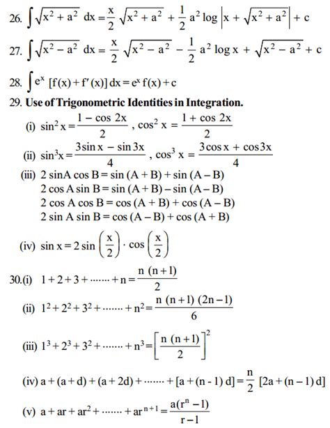 Image result for Maths Formulas Class 12