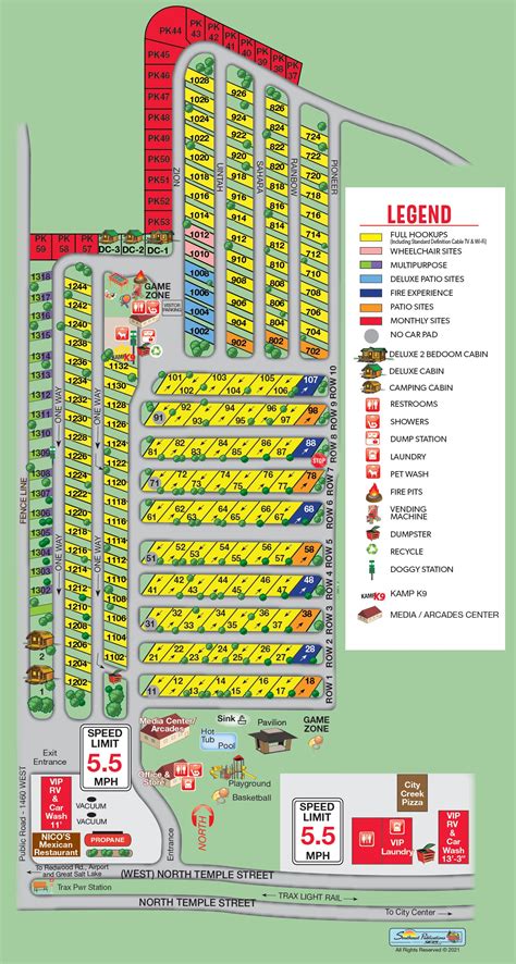 Salt Lake City, Utah Campground Map | Salt Lake City KOA Holiday