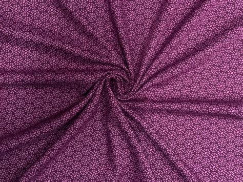 Wine Purple Geometric Cotton Lizzybizzy Fabric