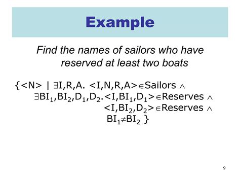 Image result for Relational Calculus Examples