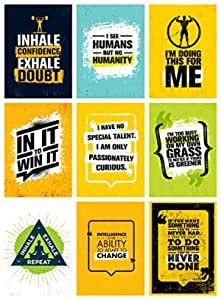 5 Ace Combo of 9 Daily motivation Posters for Room,office,gym,home ...