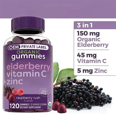 Black Elderberry Gummies with Vitaminc&Zink 60 gummies | Ben Bargen