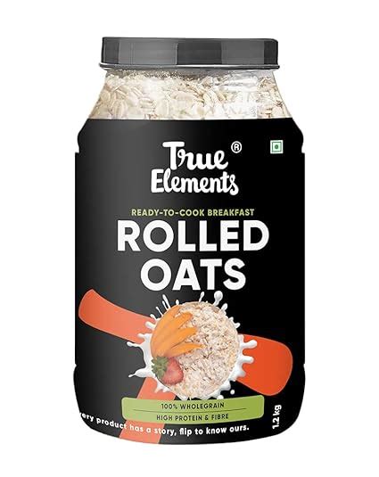 True Elements Rolled Oats 1.2kg - Gluten Free Oats with High Fibre ...