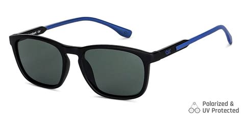 Matte Black Sky Blue Green Solid Full Rim Wayfarer Vincent Chase ...
