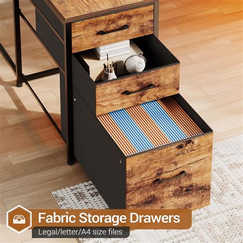 Sedeta L Shaped Desk with Storage Shelves, 64.5'' India | Ubuy