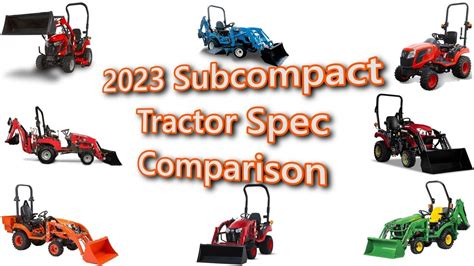 Image result for Sub Compact Tractor Comparison 2020