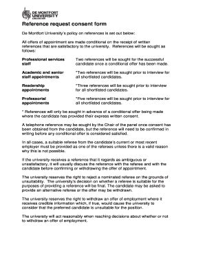 Fillable Online Reference request consent form Fax Email Print - pdfFiller