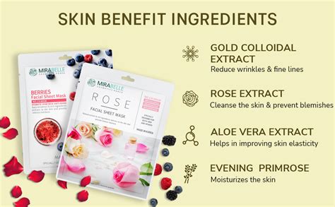 MIRABELLE COSMETICS KOREA Dry Skin Korean Face Mask Sheets | Anti-Aging ...