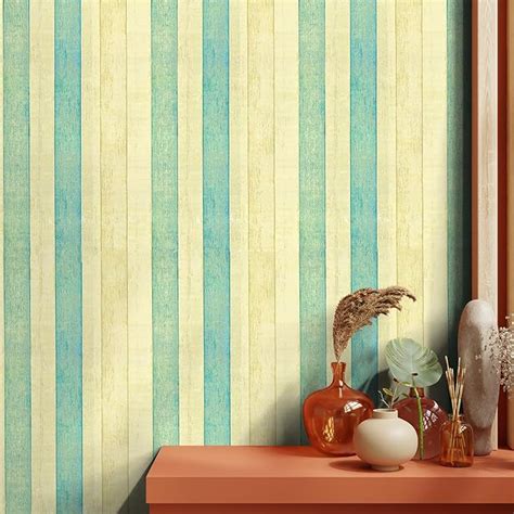 Asian Paints EzyCR8 P&S Textured Grey and Blue Stripes | Self Adhesive ...