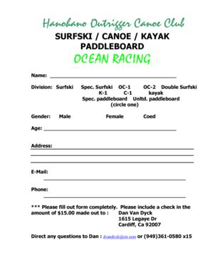Fillable Online HanohanoOutriggerCanoeClubregistration.doc Fax Email ...