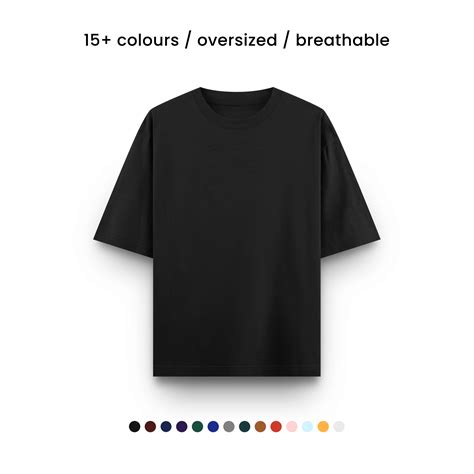 SUPER COMBED COTTON OVERSIZED TEE [15+ COLOURS] [240 GSM, 100% COTTON ...