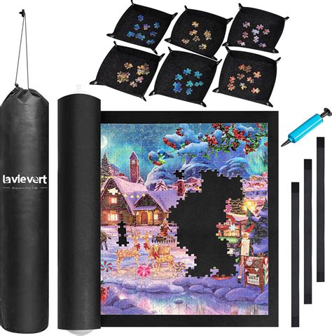 Lavievert Puzzle Mat Roll Up, rompecabezas portátil de almacenamiento ...