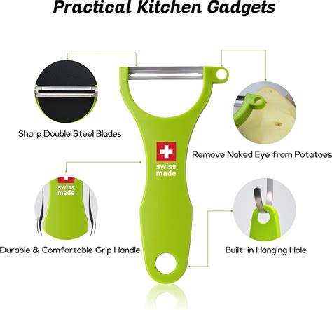 Buy FineSky Swiss Made Y-Shaped Peeler, Straight Blade, Premium ...