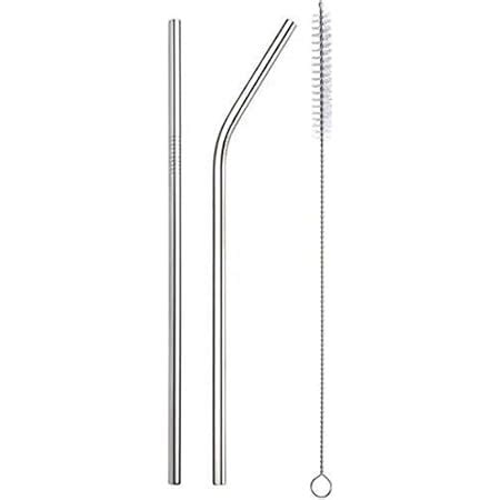 SAVE Stainless Steel Metal Straws | Reusable Drinking Straws + Cleaning ...