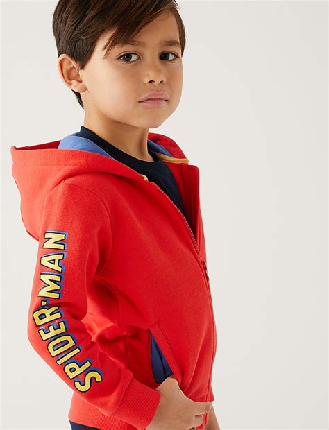 Cotton Rich Spider-Man™ Zip Hoodie (2-8 Yrs)