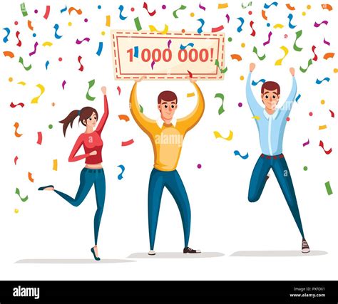 Lottery winner cartoon hi-res stock photography and images - Alamy