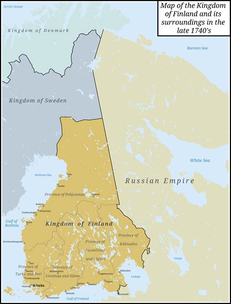 The Kingdom of Finland timeline - What if Finland became independent in 1743? : r/imaginarymaps