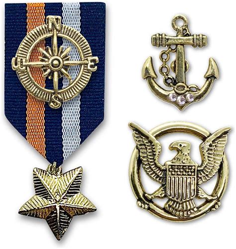 Women Men's Navy Badge Military Hero Medals Blazer Suit Brooch Pin 3pcs ...